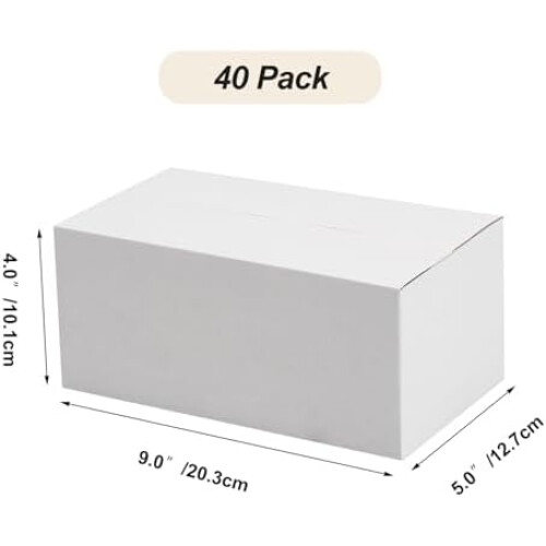 Verzenddozen 9x5x4 inch, wit, gegolfd, set van 40 1