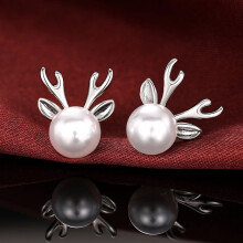 Pearl Antler Stud Earrings for Women 1 Pair
