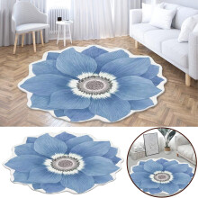 Flower-shaped floor mat for bedroom living room 3D heat