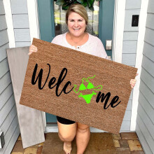 Welcome doormat summer-themed funny design 18x30 inches