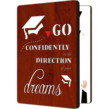 MDF Graduation Greeting Card Set with Hollow Pattern 2 pcs