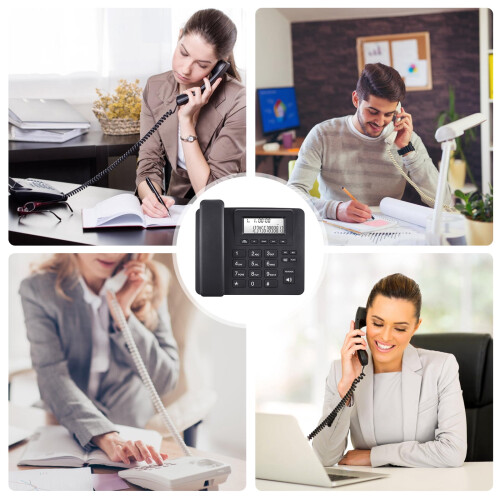 Landline phone with big buttons and LCD display 1