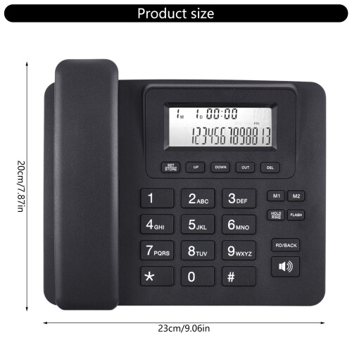 Landline phone with big buttons and LCD display 2