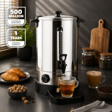 Geepas 20L Electric Catering Urn 1650W Instant Hot Water Boiler TeaUrn