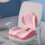 Car Seat Cushion with Back Support Memory Foam L-Shaped Pink 2