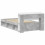 VidaXL vidaXL Bed Frame with Storage with Headboard Concrete Grey 90 x 200 cm 5
