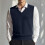 Men's V-Neck Sweater Vest Solid Color Relaxed Fit 2