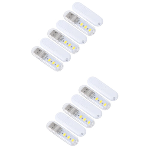USB-nachtlampje - Draagbare mini-bureaulamp, 12 stuks