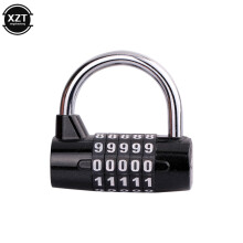 Cadenas à combinaison 4 chiffres robuste, résistant aux intempéries, noir