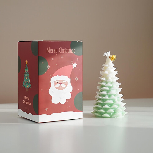 Ensemble de 6 bougies parfumées de Noël pour décorer un sapin.