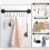 Pot Rack Wall Mounted 23.7 Inch with 10 Hooks Black 5