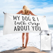 Kutya és én rólad beszélek mikroszálas strandtörölköző 80x150 cm