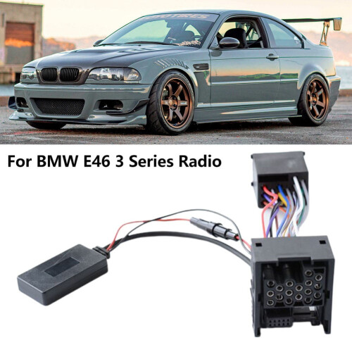 Cuibheoir Raidió Bluetooth AUX BMW E46 Sraith 3 10 biorán
