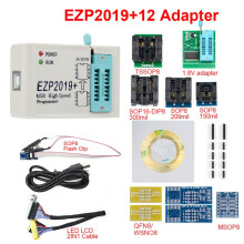 USB-SPI-Programmiergerät mit SOP8-Testklemme und Adaptern