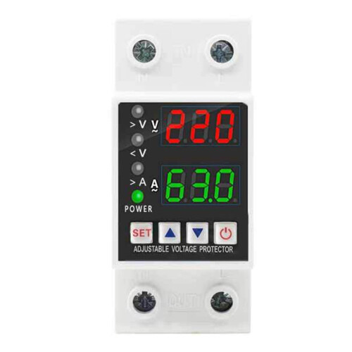 Protector de voltaje y corriente Mosiee 220V para montaje en riel DIN