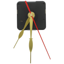 Relógio de parede silencioso com mecanismo em acrílico de 25 cm e ponteiros pretos.