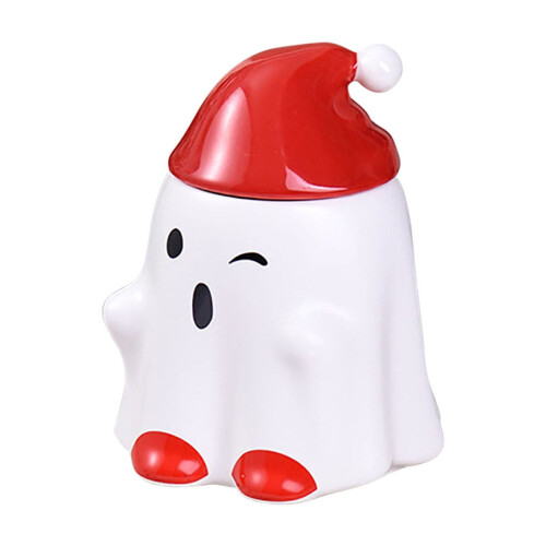 Ceramic Ghost Christmas Cup Indoor Decoration 1pc