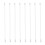 Plastic Vertical Blind Wand Replacement Parts White 8 pcs 1