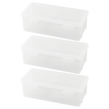 YiFudd Ekstra Stor Stabelbar Klar Plastik Penalhus - Kontorartikler Opbevaringsorganisator til Kuglepenne, Blyanter, Viskelæder, Tape, Kompatibel
