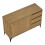Buffets - HELLOSHOP26 - Sideboard 120 x 40 x 76,5 cm - 2 Türen 3 Schubladen - Dunkel Eiche Effekt - Push-to-Open 2