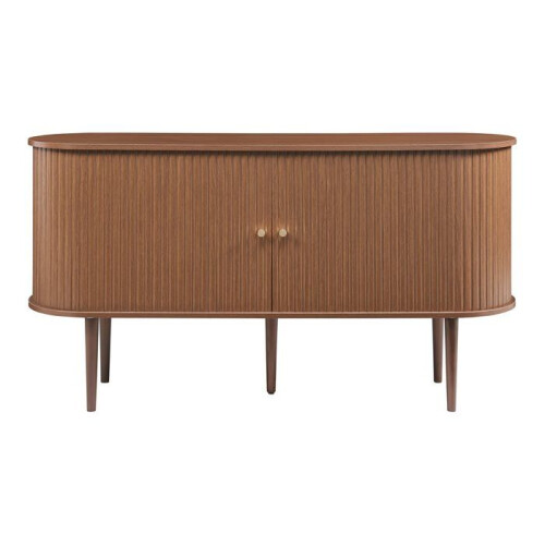 Buffet bas - HELLOSHOP26 - Buffetkommode - 140 x 40 x 75 cm - 2 Schiebetüren - Nussbaum-Effekt 1