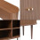 Buffet bas - HELLOSHOP26 - Buffetkommode - 140 x 40 x 75 cm - 2 Schiebetüren - Nussbaum-Effekt 5