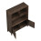 Commodes - HELLOSHOP26 - 80 x 28 x 103 cm - Effet noyer - 4 compartiments modulables - Push-to-Open 3