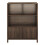 Commodes - HELLOSHOP26 - 80 x 28 x 103 cm - Effet noyer - 4 compartiments modulables - Push-to-Open 4