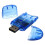 Adaptador de lector de tarjetas de memoria USB para MMC SD SDHC 7