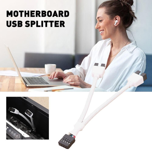 Moderkort USB2.0 Header Splitterkabel 9-pin 1