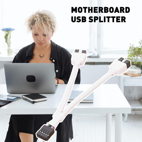 Moderkort USB2.0 Header Splitterkabel 9-pin 2