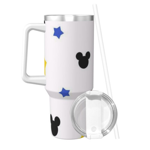 Ποτήρι Mickey Mouse από ανοξείδωτο ατσάλι 40oz με λαβή και 1