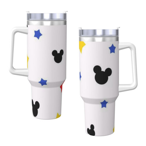 Ποτήρι Mickey Mouse από ανοξείδωτο ατσάλι 40oz με λαβή και 2