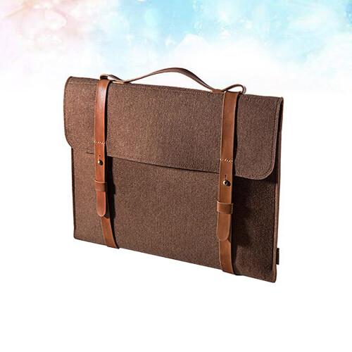 Laptoptas van bruin vilt, 15,6 inch, 1 stuk 2