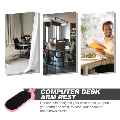 Elleboogsteun voor bureau, armsteun, roze 1