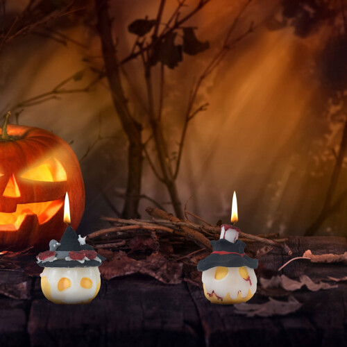 Pumpkin candle silicone mould for Halloween decorations 2
