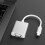 Cable adaptador USB-C a VGA plateado 2