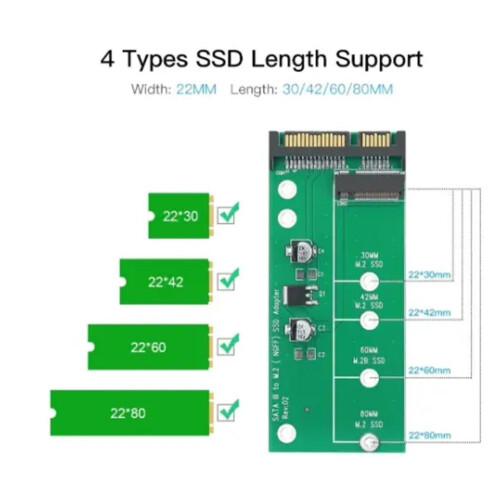 NGFF M.2zu SATA3Adapter für M.2SSD 2