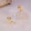 Super Mori Rose Butterfly Stud Earrings with Micro Zirconia 2