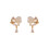 Super Mori Rose Butterfly Stud Earrings with Micro Zirconia 6