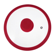 Tempered Glass Lid 200mm Round with Silicone Rim