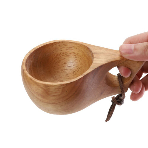 Feiona wooden mug with handle 12 oz portable eco-friendly 1