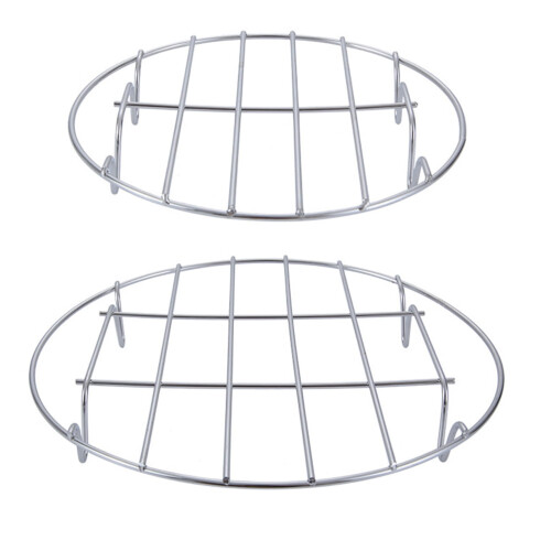 Stainless Steel Steamer Rack Storage Shelf 2 PCS