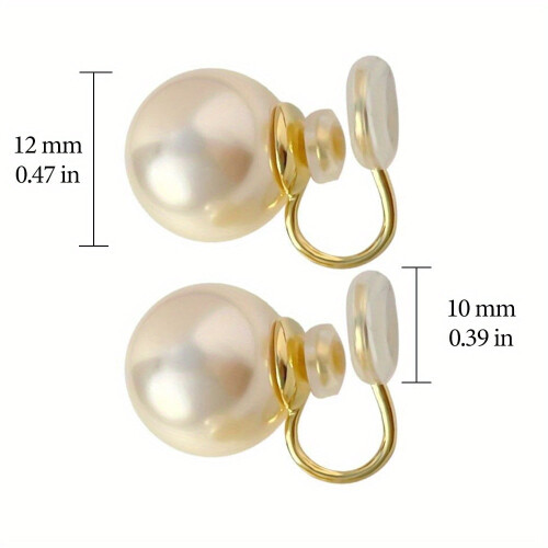 Non-Piercing Ear Clip Women's Minimalist Pearl-Style 1