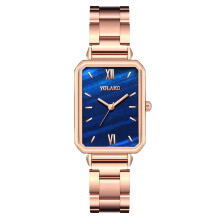 Quinlirra Green Roman Numeral Steel Watch for Women and Men