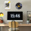 Ράφι Αποθήκευσης Δισκογράφων Μαύρο Τριγωνικό Ράφι Τοίχου 2 Τεμάχια 6