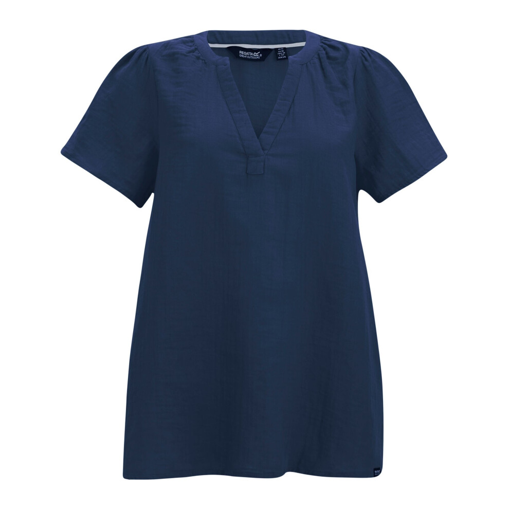 Regatta (12 Uk, Navy Blue) Womens/Ladies Selen Short-Sleeved Shirt