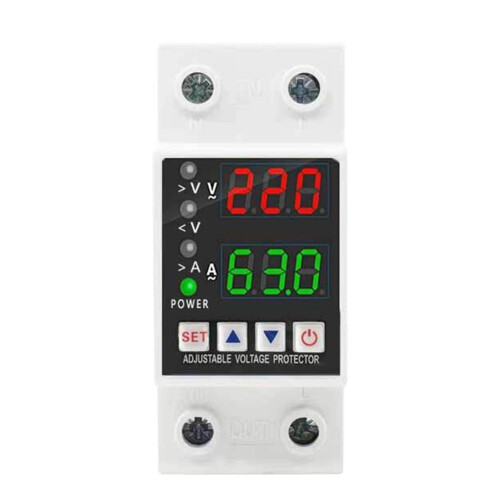 Protector de voltaje y corriente Mosiee 220V para montaje en riel DIN 1