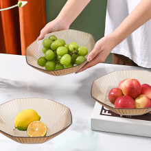 Bandeja para frutas de PVC Txmfgh - Antideslizante, apta para alimentos, plástico grueso, diseño elegante para fiestas, bodas, cumpleaños y
