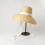 Chapeau de paille d'été chic à large bord pour-Sangle blanche 4
